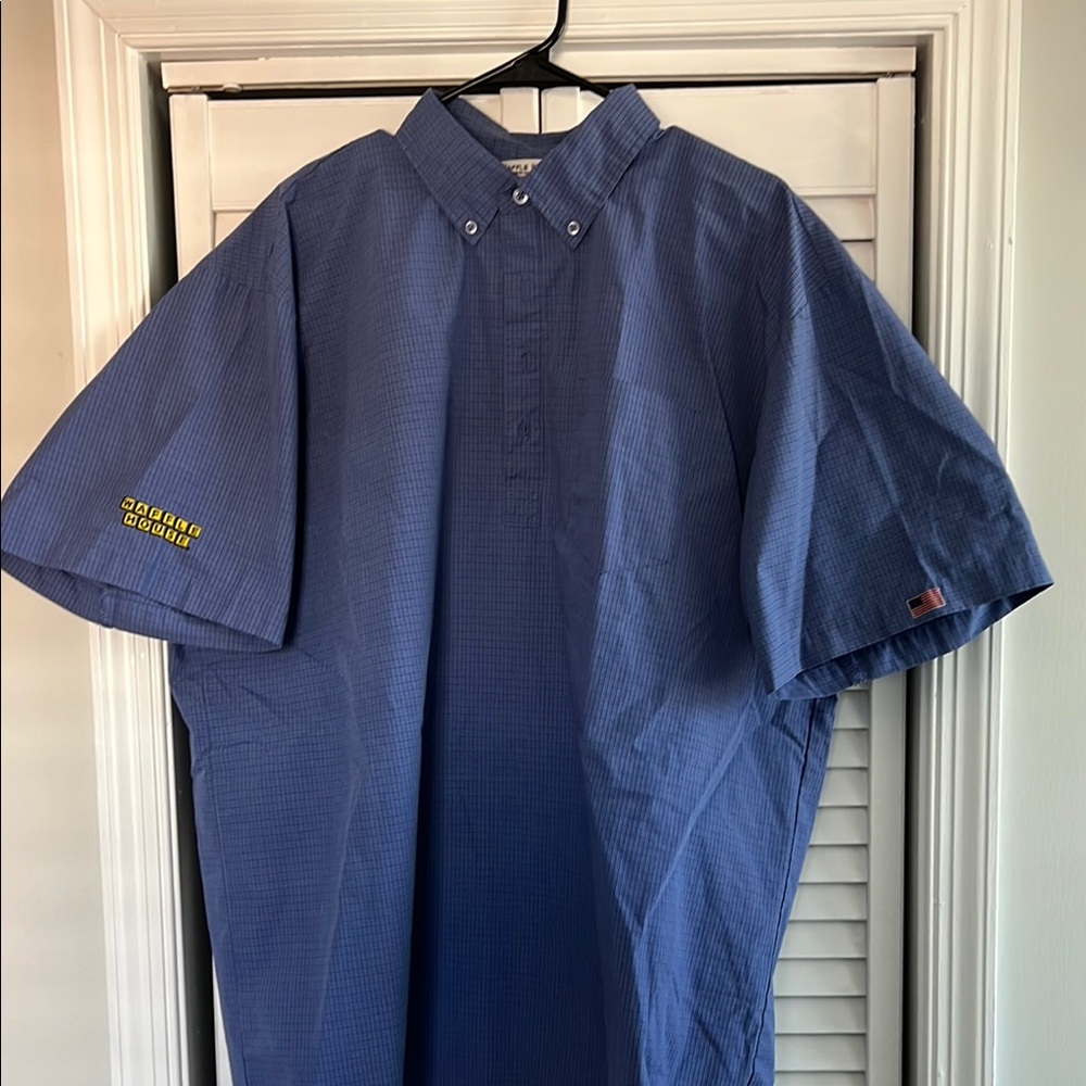 Waffle House Men's Blue Short Sleeve Shirt